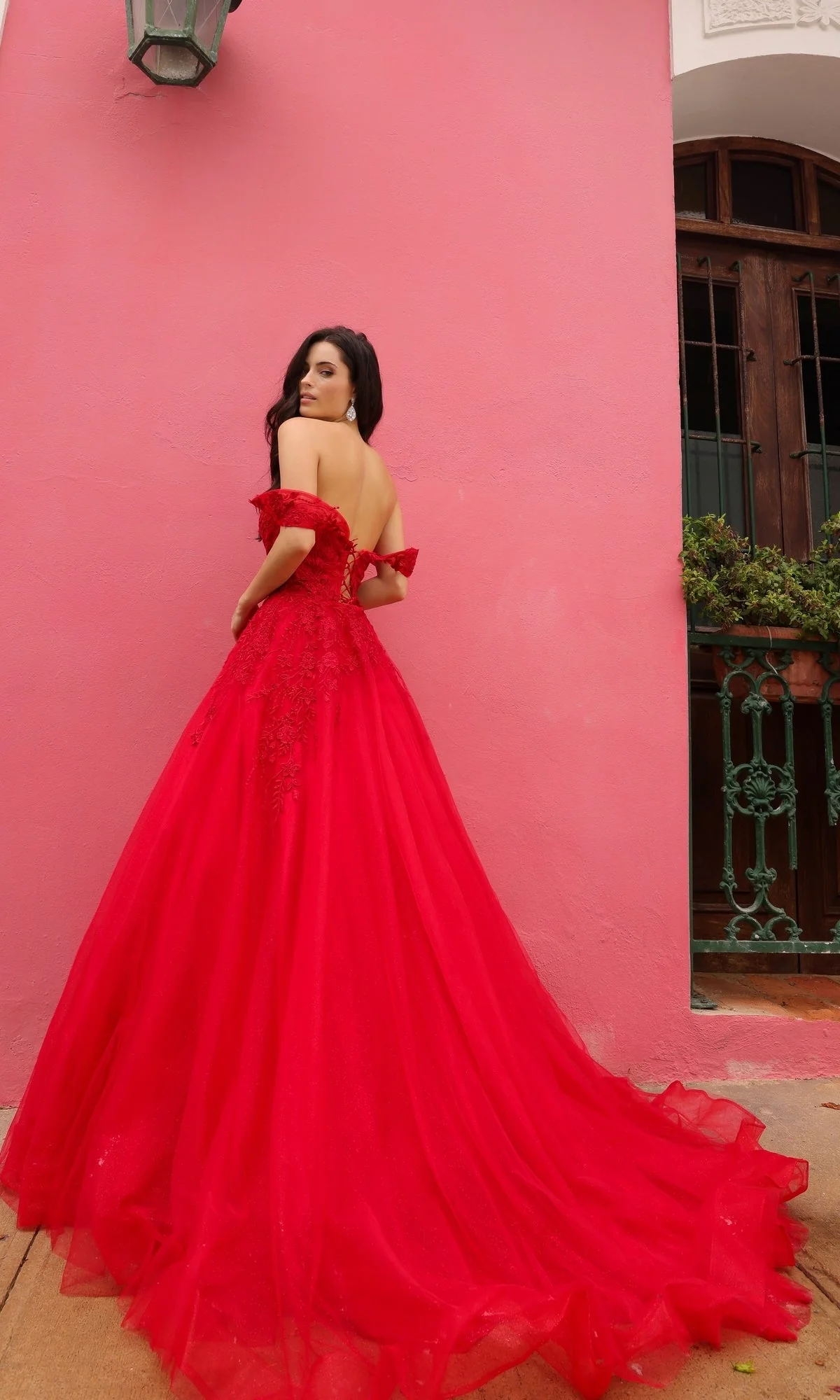 Nox Anabel R1303 Stunning Off-the-Shoulder Tulle Prom Ball Gown - Image 2