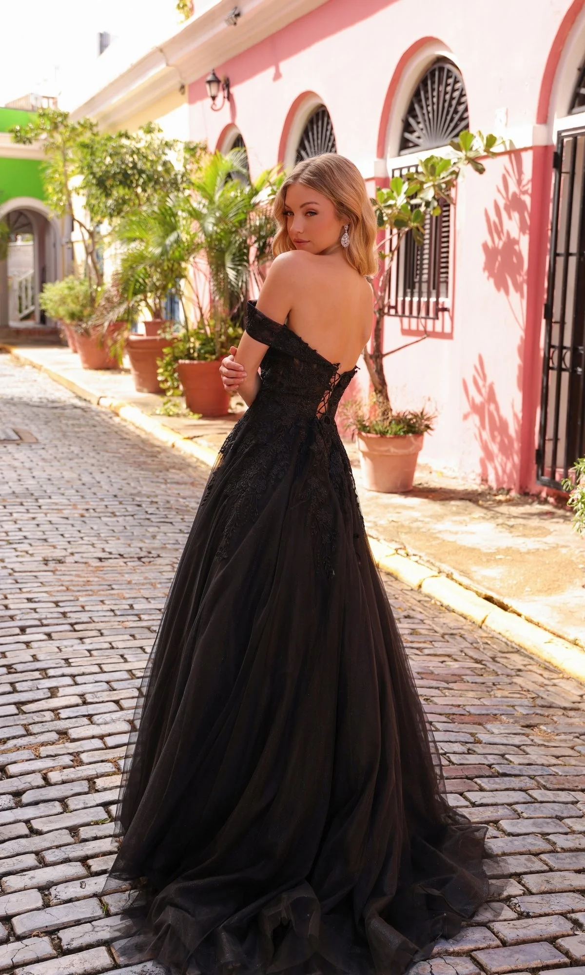 Nox Anabel R1303 Stunning Off-the-Shoulder Tulle Prom Ball Gown - Image 9