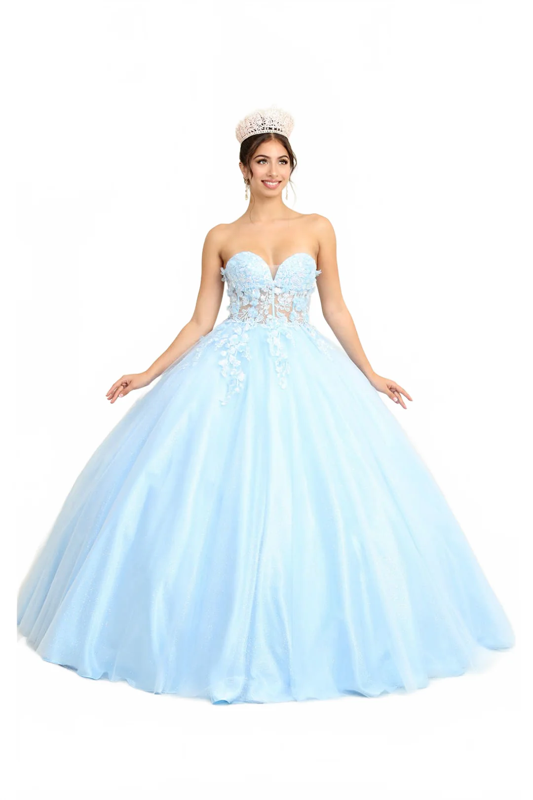Sweet 16 Birthday Party Dress in Baby Blue by LK243 Ball Gown - Image 3