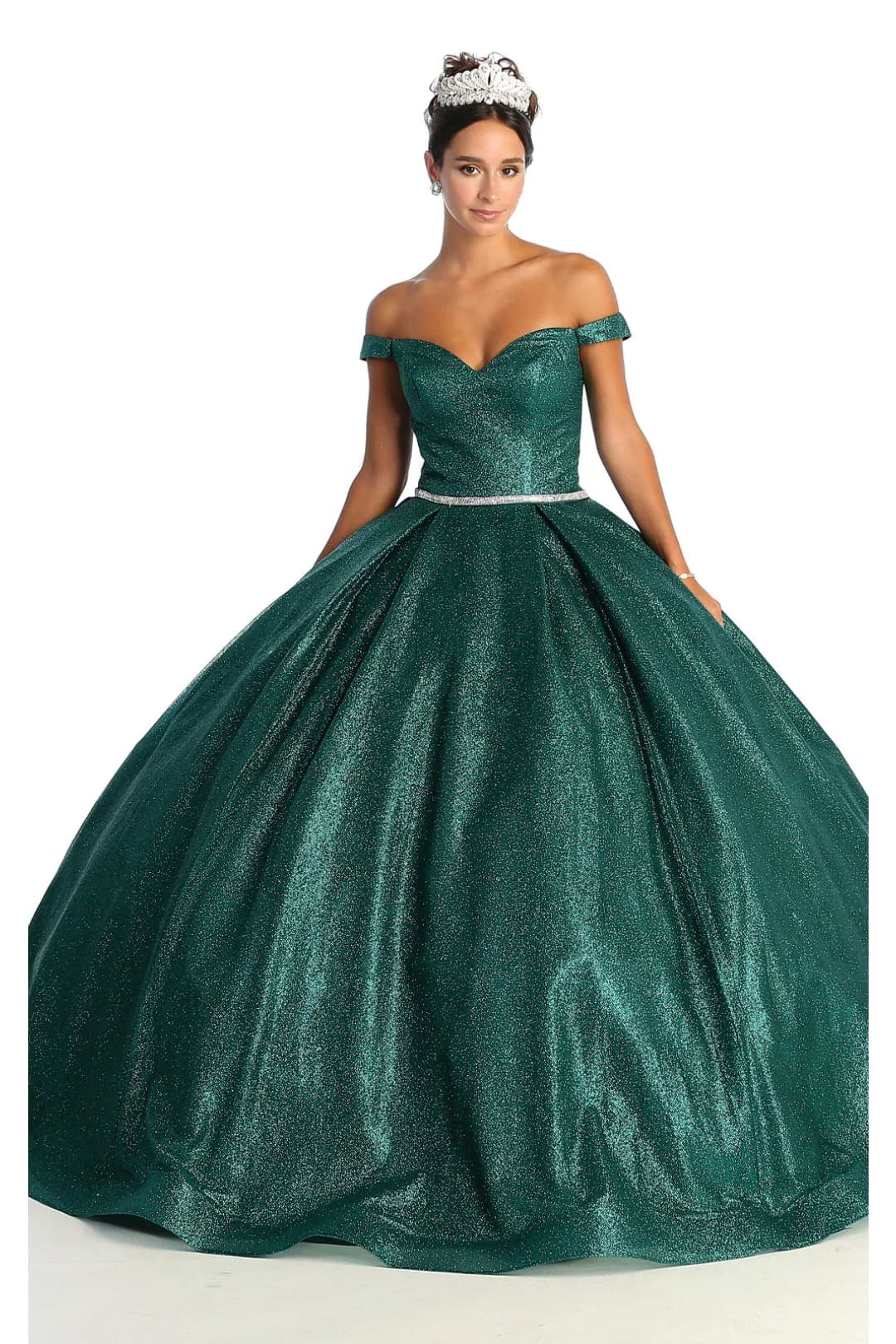 Sweet 16 Birthday Party Dress in Hunter Green Style LK176 Ball Gown - Image 8