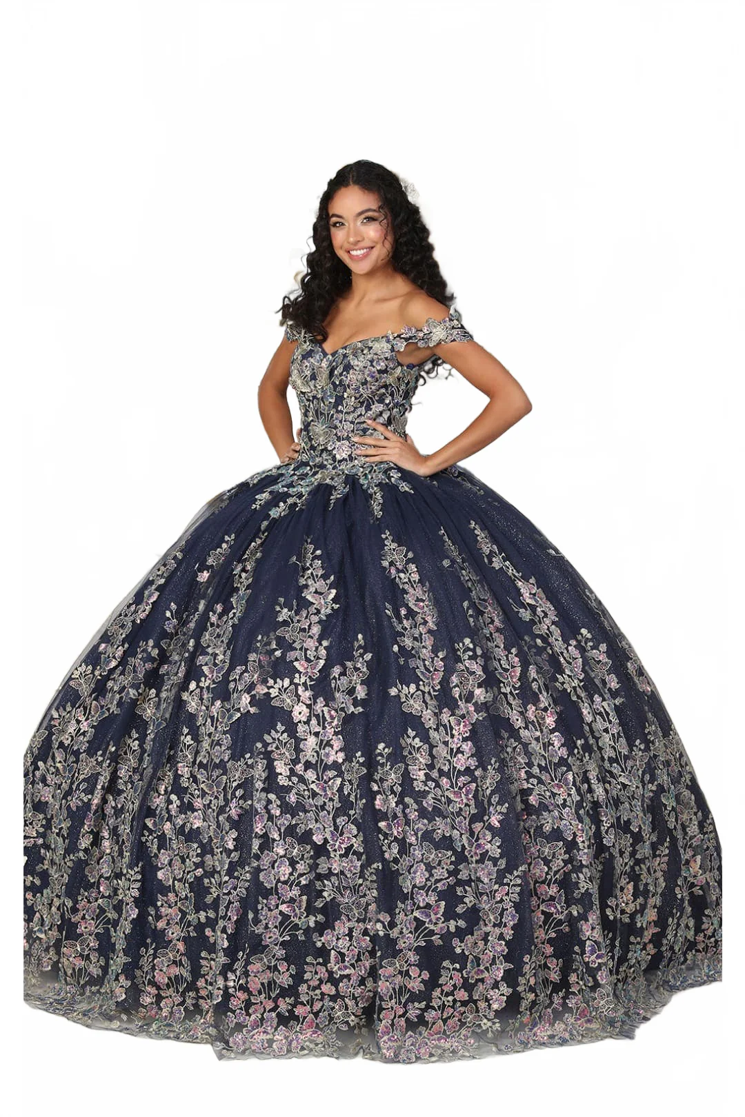 Sweet 16 Birthday Party Dress in Navy Style LK228 Ball Gown - Image 5