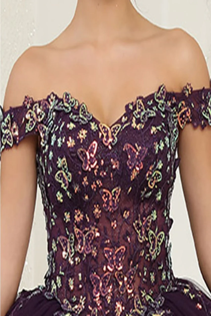 Sweet 16 Birthday Party Dress in Eggplant Style LK252 Ball Gown - Image 5