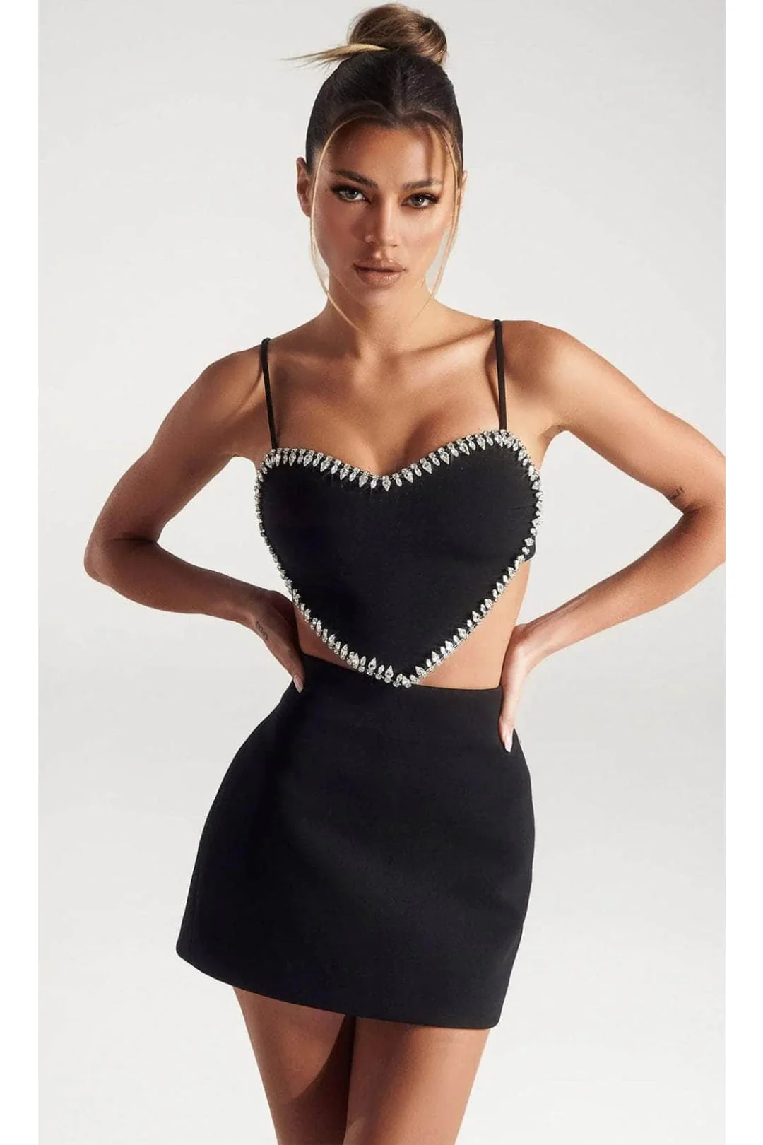 Sweet Sixteen Dress for 16th Birthday Party in Black by Portia and Scarlett PS302B - Image 3