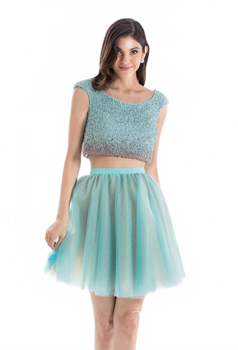 Terani Couture 1521H0100A Elegant Glamorous Prom Two-Piece Short Evening Chiffon Dress - Image 10