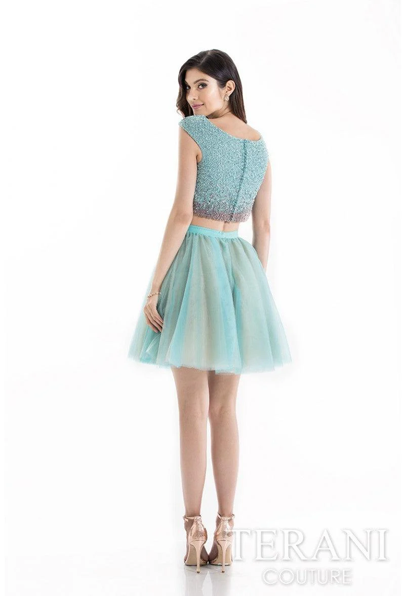 Terani Couture 1521H0100A Elegant Glamorous Prom Two-Piece Short Evening Chiffon Dress - Image 7