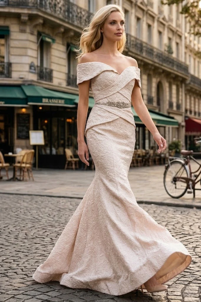 Terani Couture 1812M6657 Sophisticated Evening Off-Shoulder Long Premium Dress - Image 2