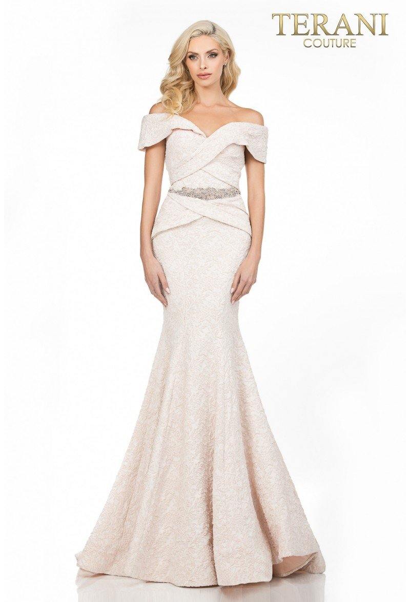 Terani Couture 1812M6657 Sophisticated Evening Off-Shoulder Long Premium Dress - Image 6