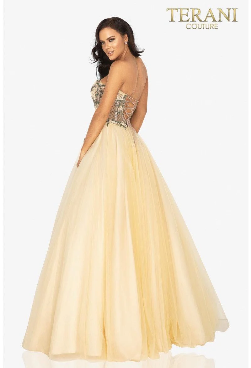Terani Couture 2011P1149 Glamorous Formal Prom Strapless BallDress Evening Beaded Dress - Image 2
