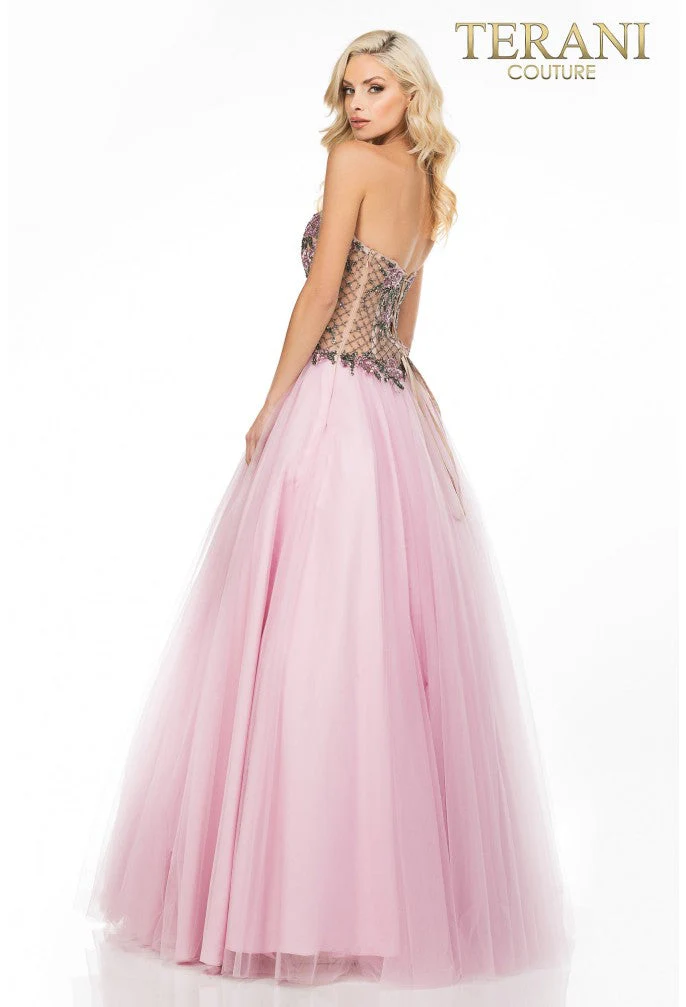 Terani Couture 2011P1149 Glamorous Formal Prom Strapless BallDress Evening Beaded Dress - Image 4