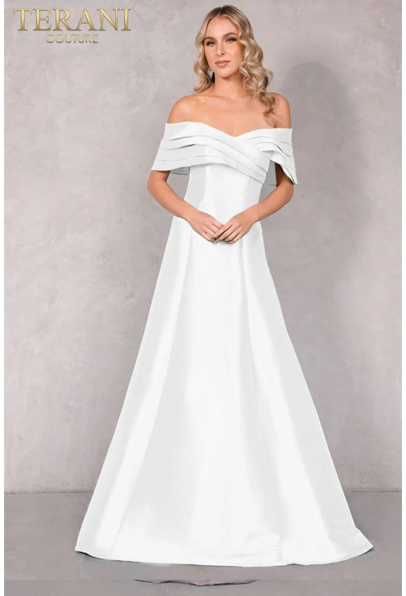 Terani Couture 2112M5404 Sophisticated Formal Off-Shoulder A-Line Premium Dress - Image 5