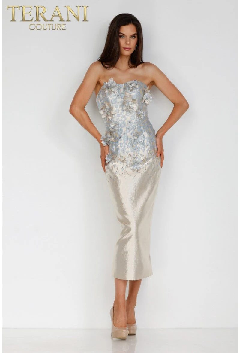 Terani Couture 231C0212 Sophisticated Cocktail Tea-Length Formal Premium Dress