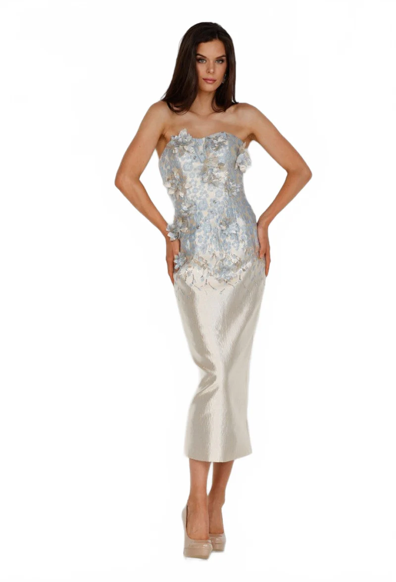 Terani Couture 231C0212 Sophisticated Cocktail Tea-Length Formal Premium Dress - Image 3