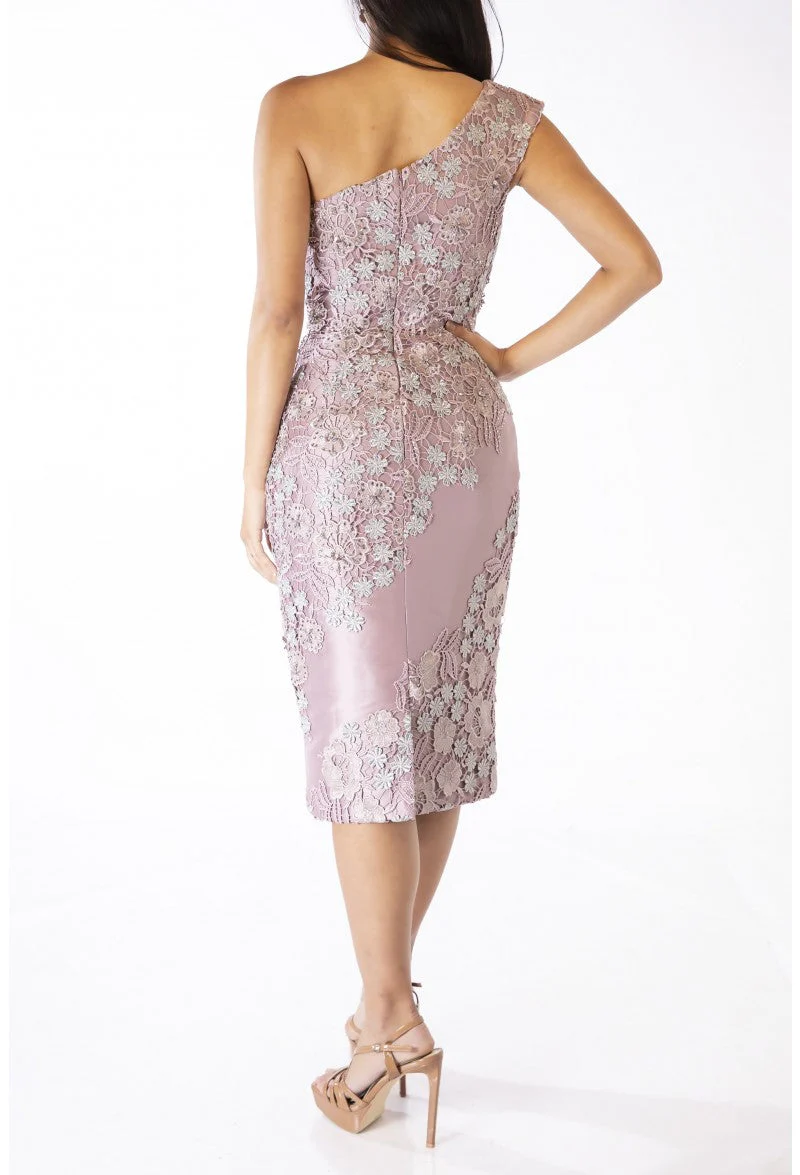 Terani Couture 231C0227 Glamorous Cocktail One-Shoulder Evening Stretch Mikado Dress - Image 4