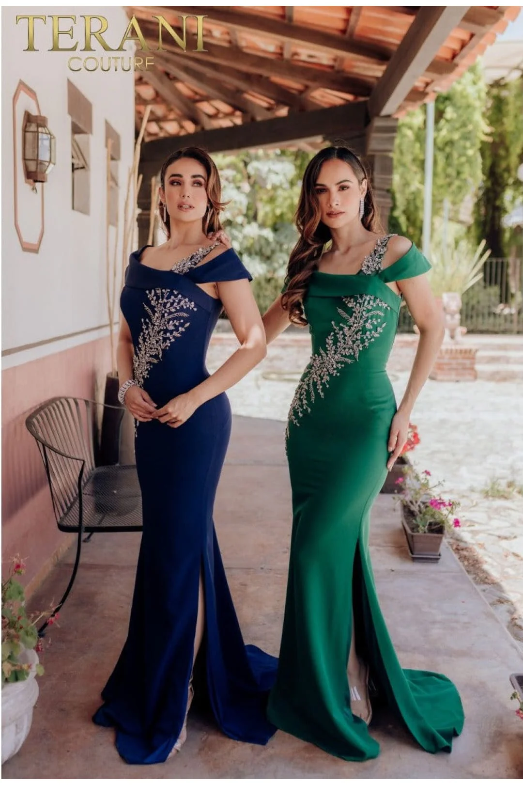 Terani Couture 232M1549 Elegant Glamorous Formal Prom Long Evening Navy Beaded Dress - Image 6