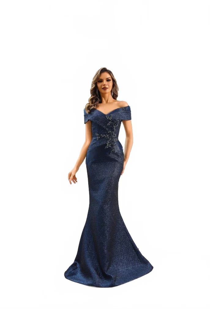 Terani Couture 241M2771 Elegant Glamorous Evening Off-Shoulder Trumpet Taffeta Dress - Image 8