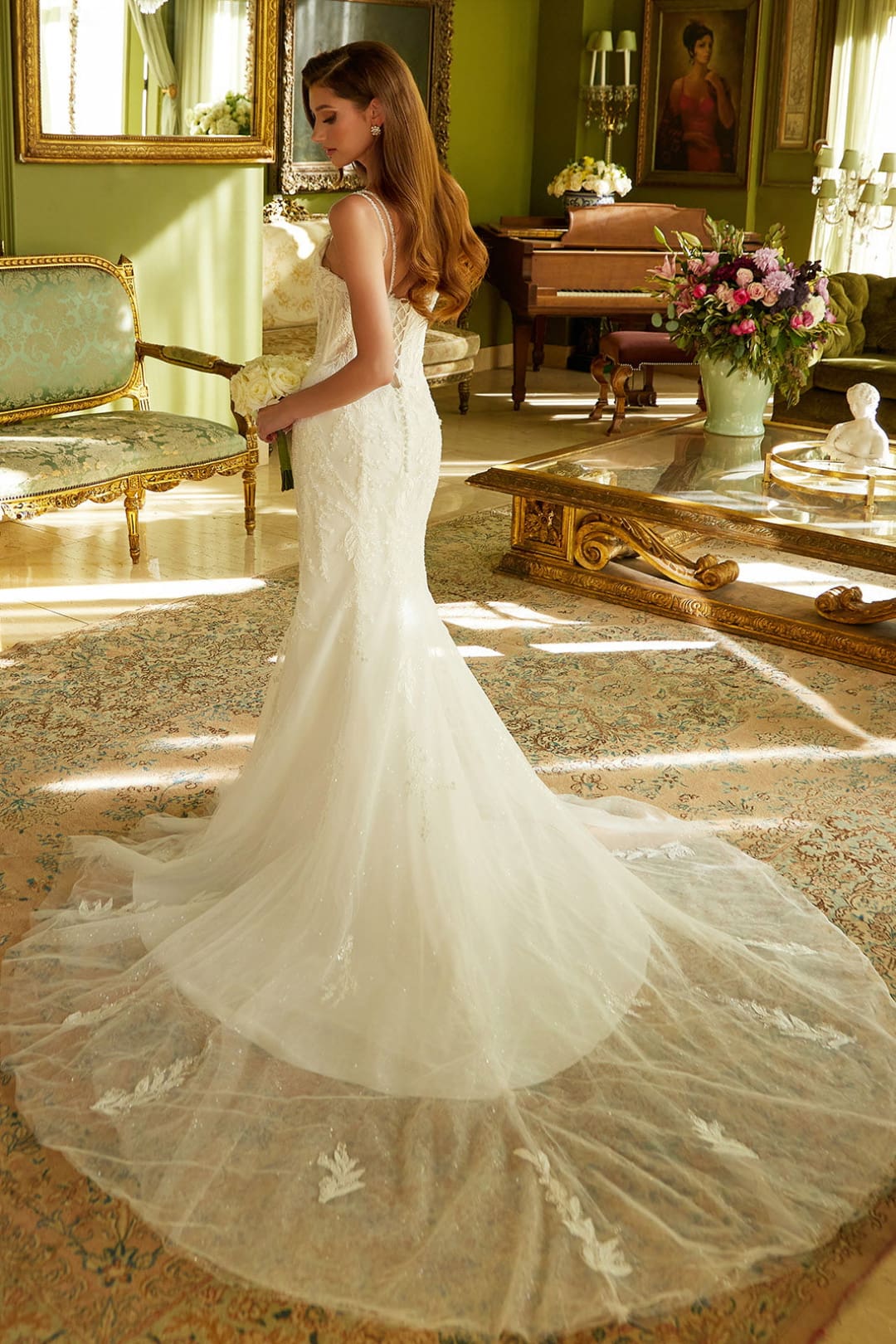 V-Neck Mermaid Bridal Gown by GLS Gloria GL3531 - Image 2