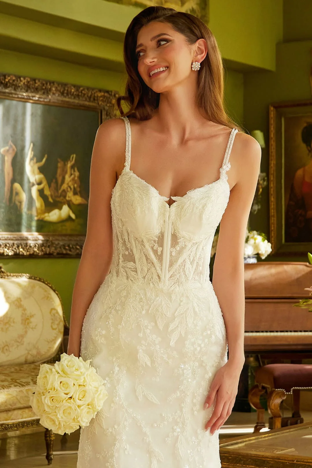 V-Neck Mermaid Bridal Gown by GLS Gloria GL3531 - Image 3