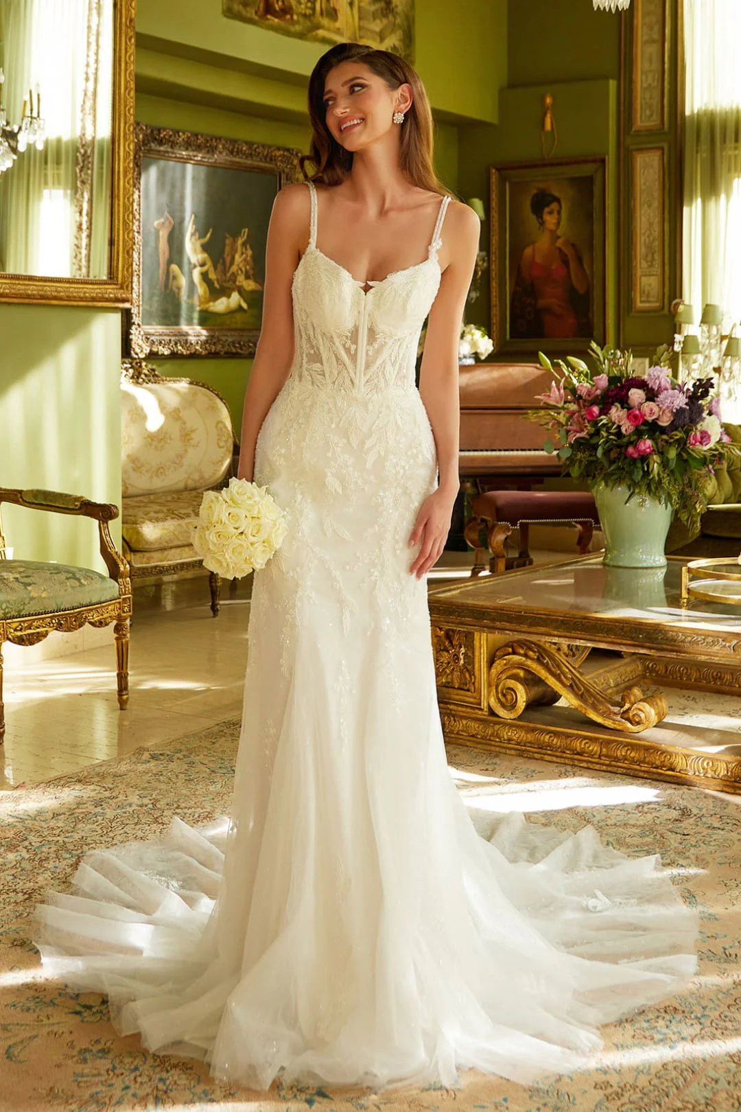 V-Neck Mermaid Bridal Gown by GLS Gloria GL3531 - Image 5