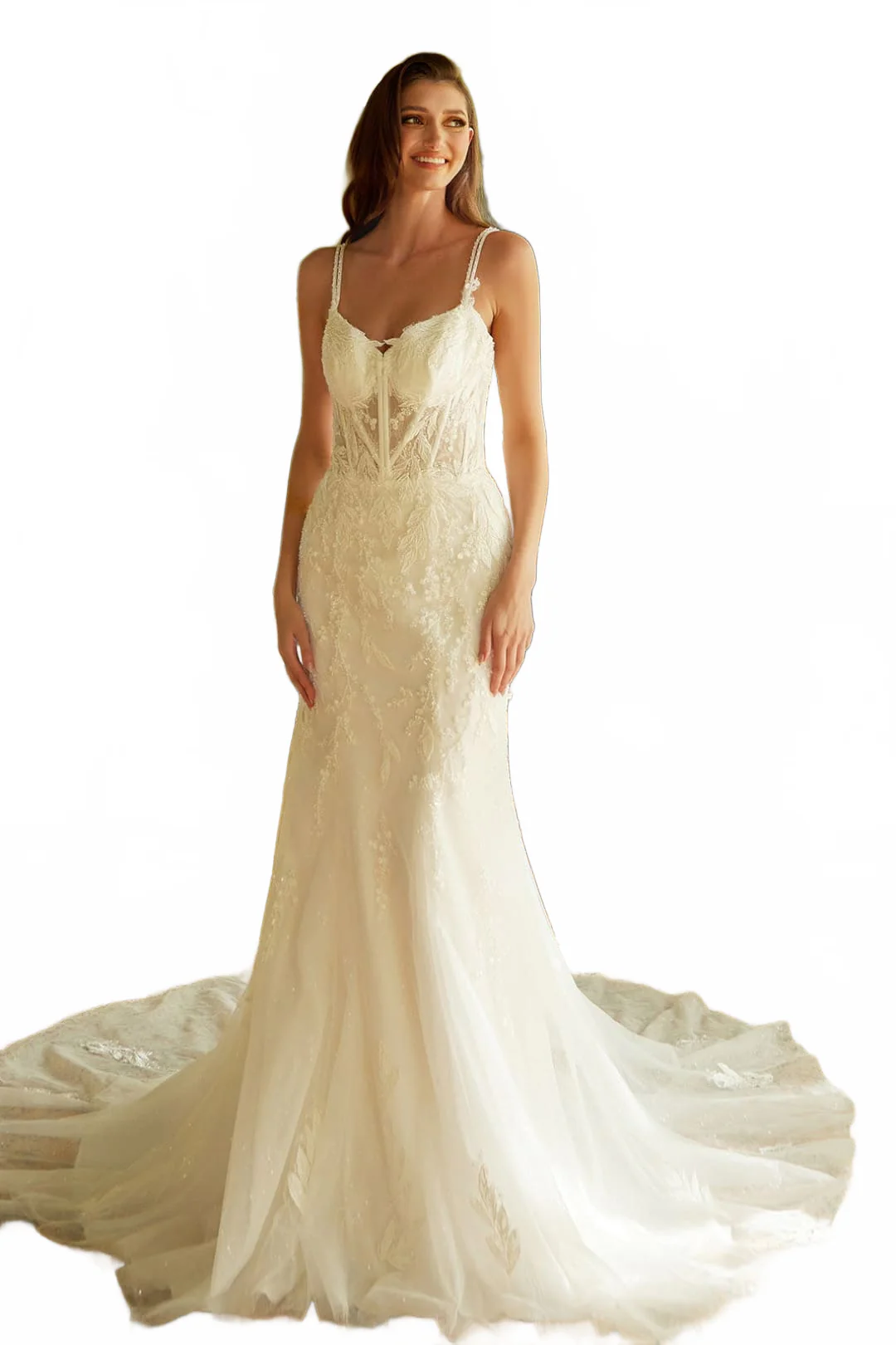 V-Neck Mermaid Bridal Gown by GLS Gloria GL3531 - Image 6