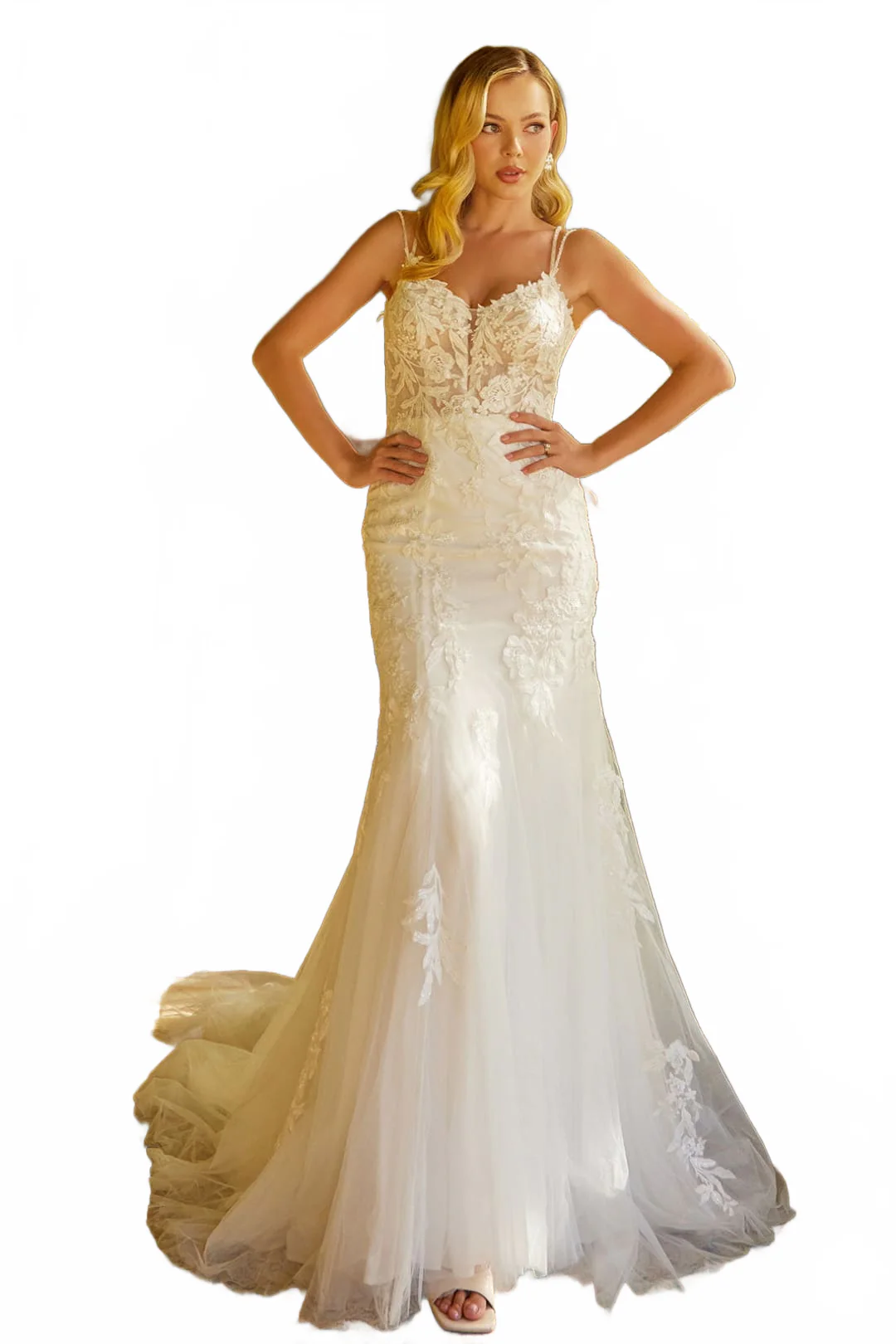 V-Neck Trumpet Bridal Gown by GLS Gloria GL3533 - Image 5