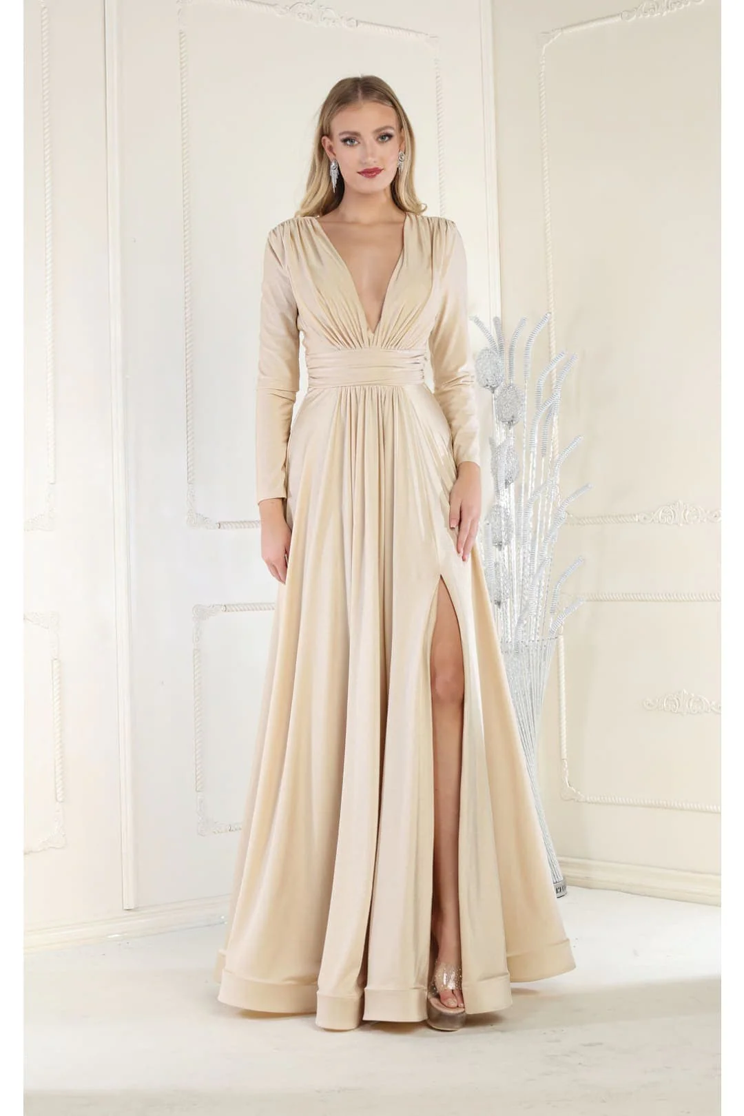 Valentine's Day Dress in Champagne Cute Vday Outfit & Plus Size - Image 8