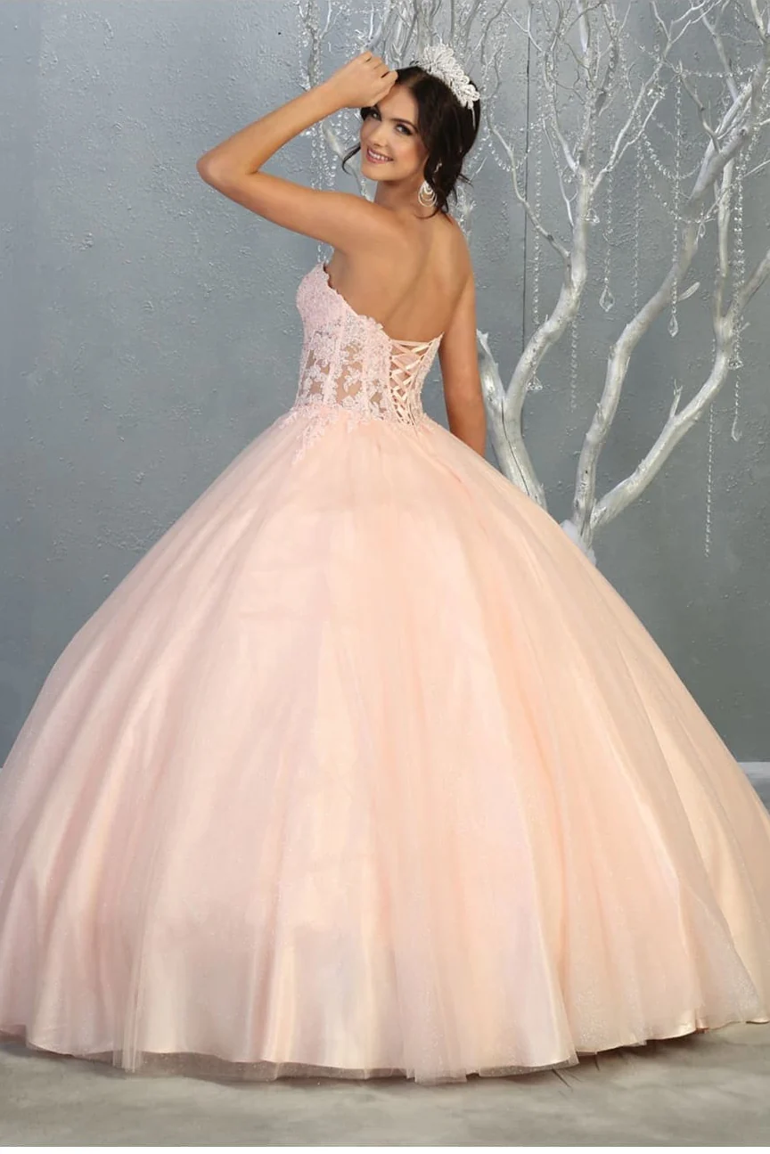 Quinceanera Dress Ball Gown Bolero Glitter Style - Image 8