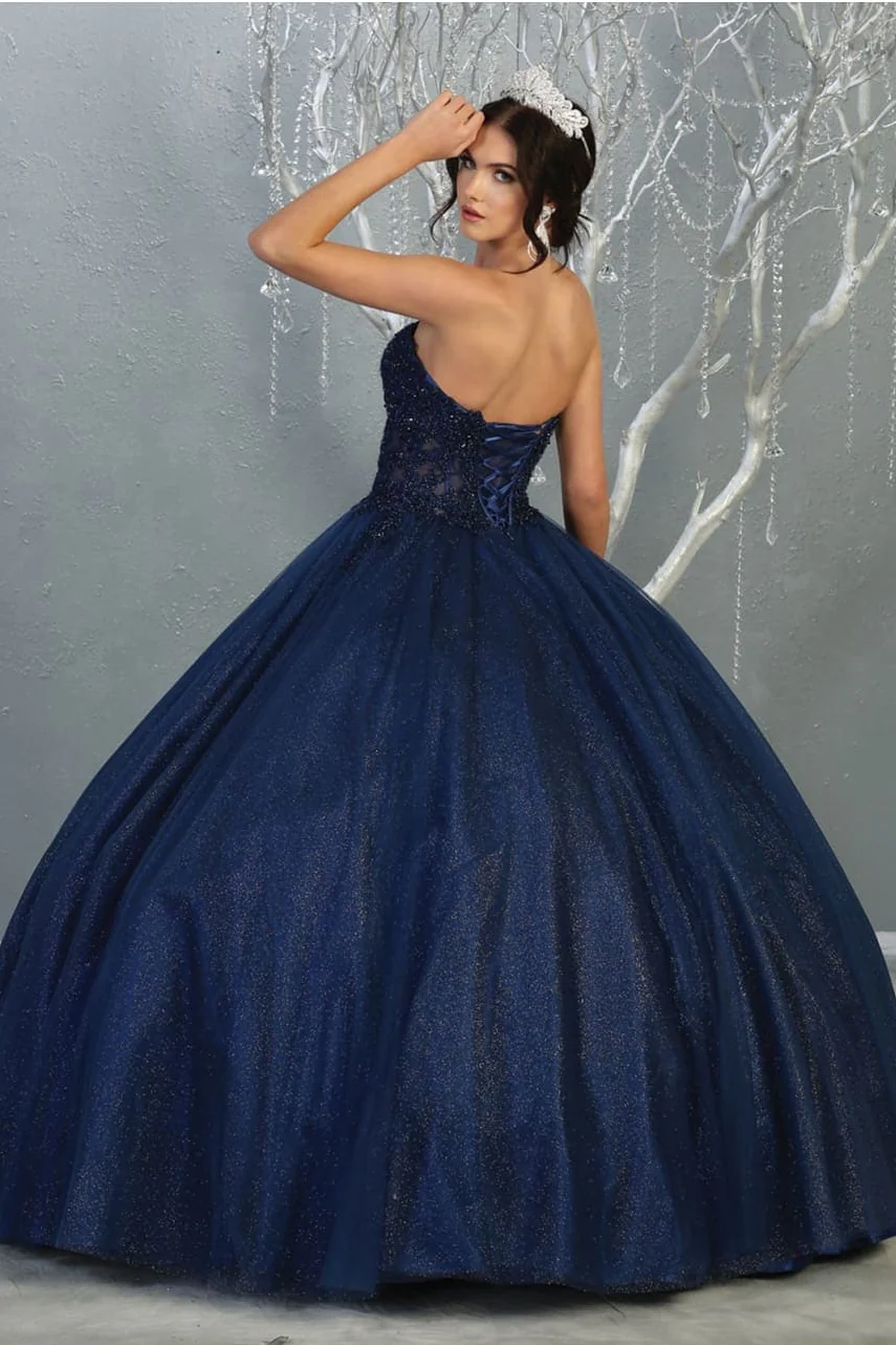 Quinceanera Dress Ball Gown Bolero Glitter Style - Image 15