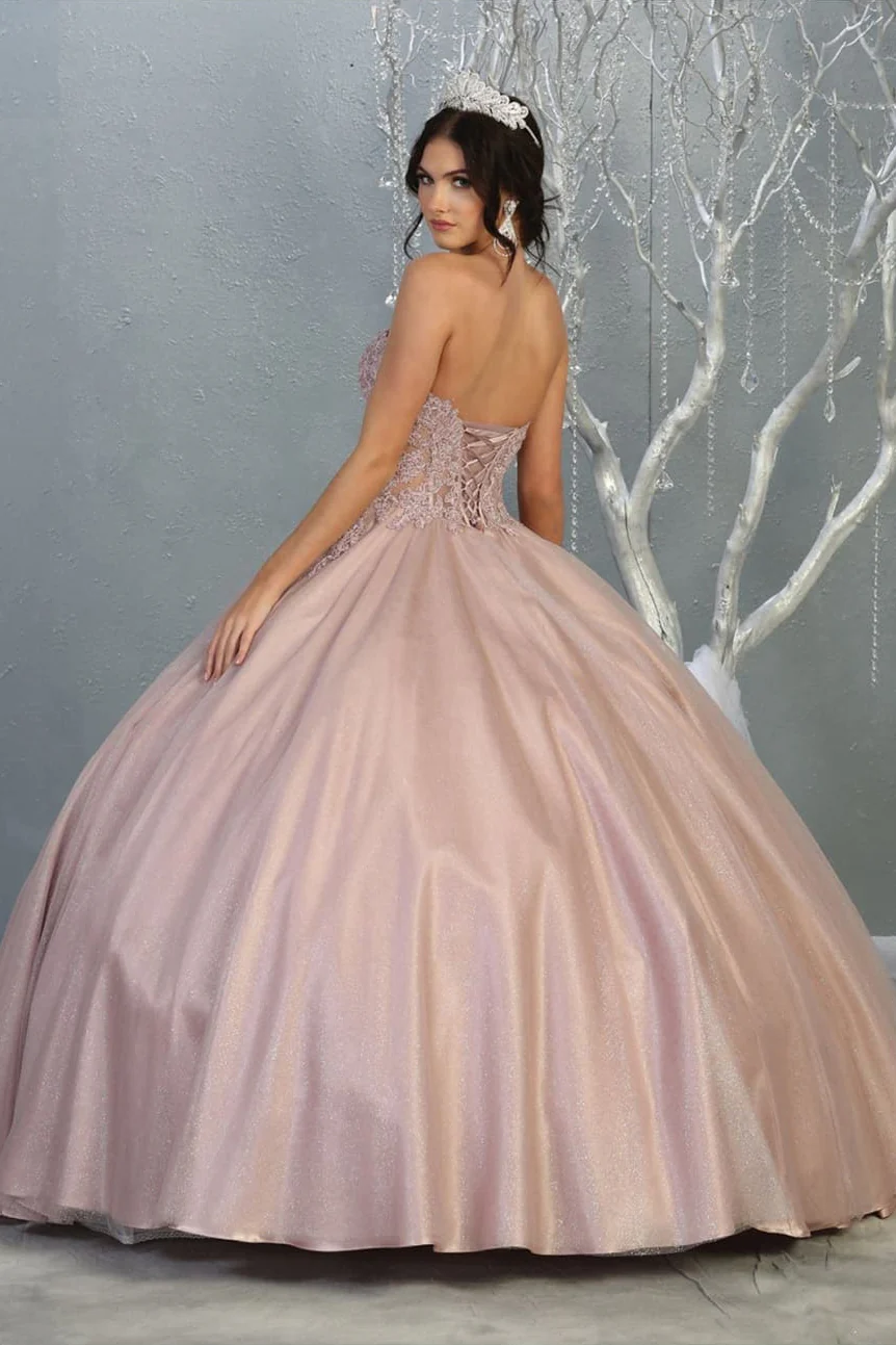 Quinceanera Dress Ball Gown Bolero Glitter Style - Image 10