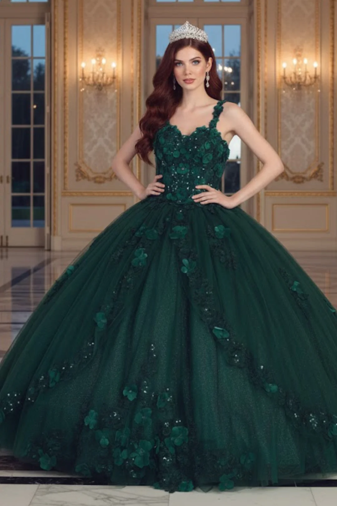 Sweet 16 Birthday Party Dress in Sage Style Ball Gown - Image 4