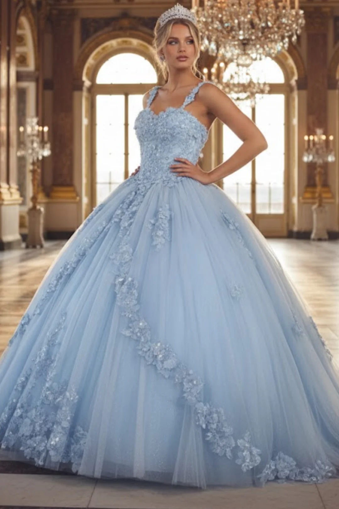Sweet 16 Birthday Party Dress in Sage Style Ball Gown - Image 5