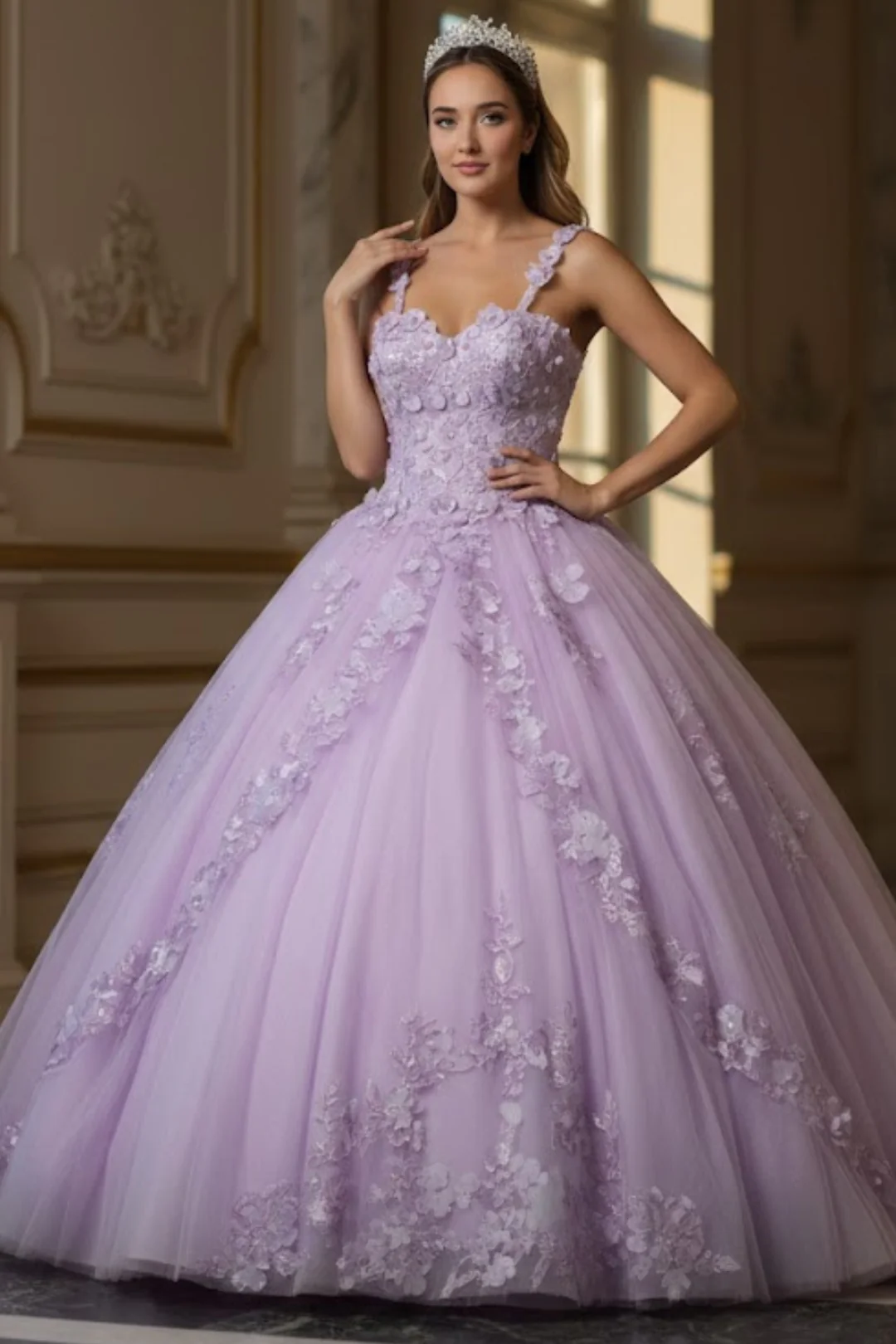 Sweet 16 Birthday Party Dress in Sage Style Ball Gown - Image 3