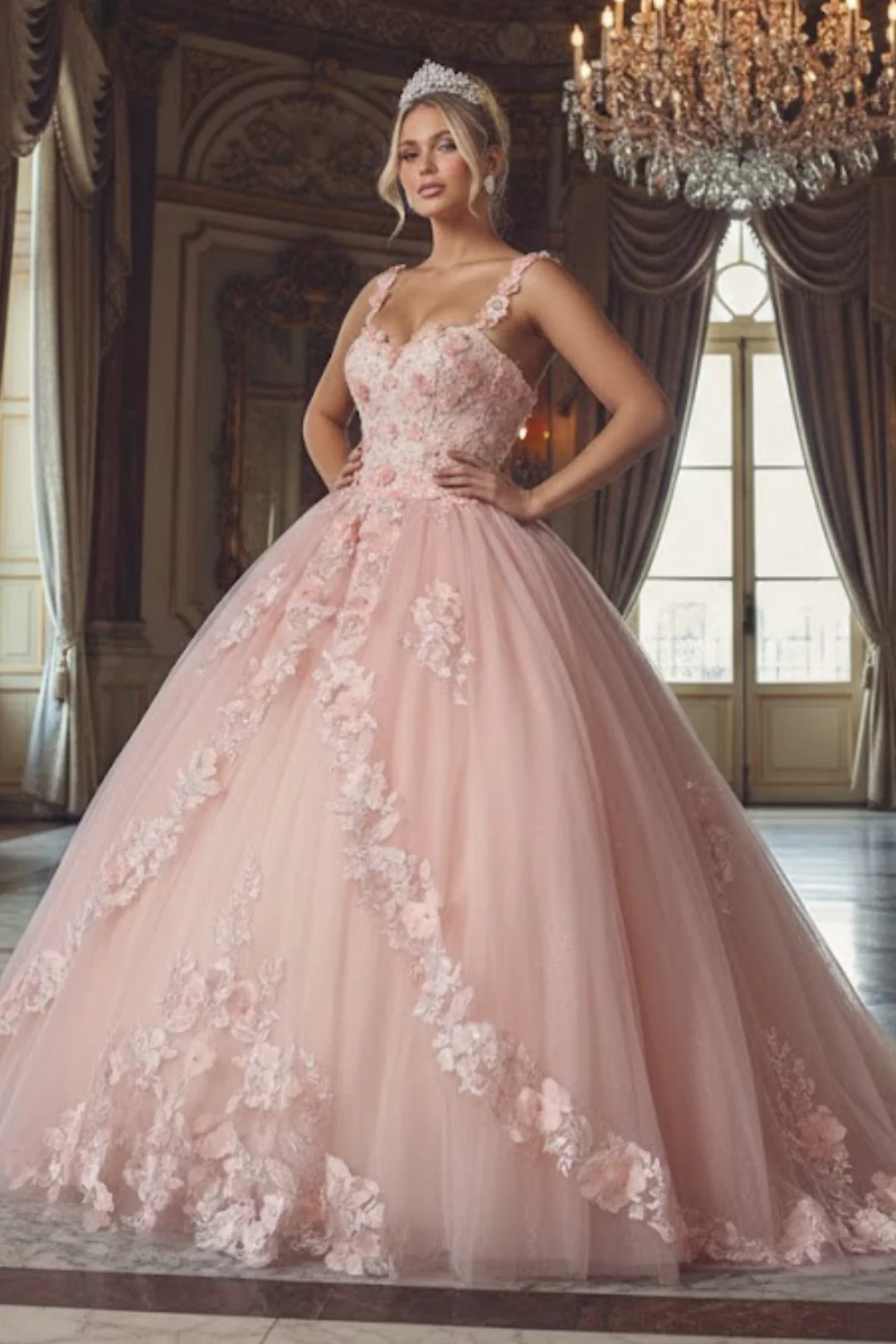 Sweet 16 Birthday Party Dress in Sage Style Ball Gown - Image 2