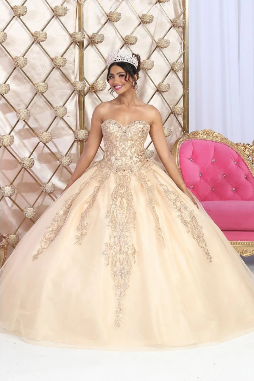 Layla K LK230 Sweetheart Glitter Tulle Quinceanera Long Gown - Image 7
