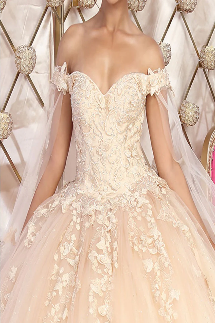Layla K LK236 Sweetheart Lace up Back 3D Embellished Quince Gown - Image 12