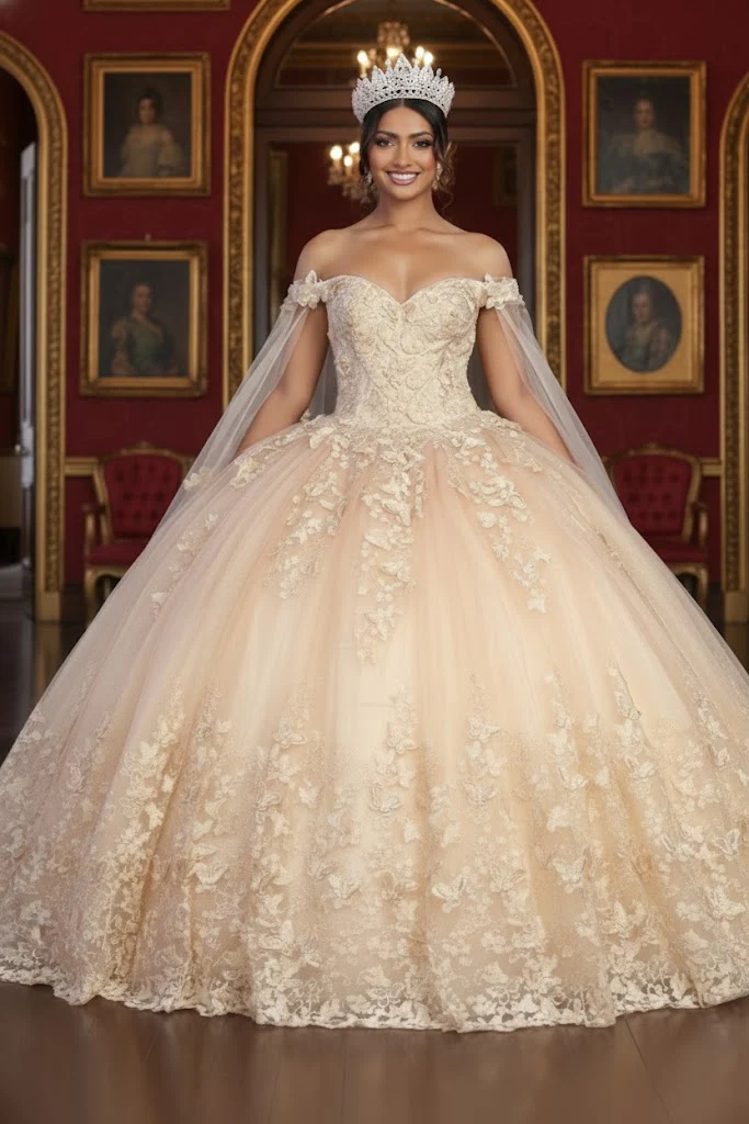 Layla K LK236 Sweetheart Lace up Back 3D Embellished Quince Gown - Image 5