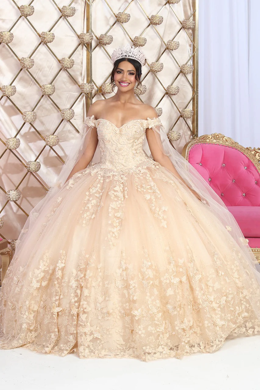 Layla K LK236 Sweetheart Lace up Back 3D Embellished Quince Gown - Image 8