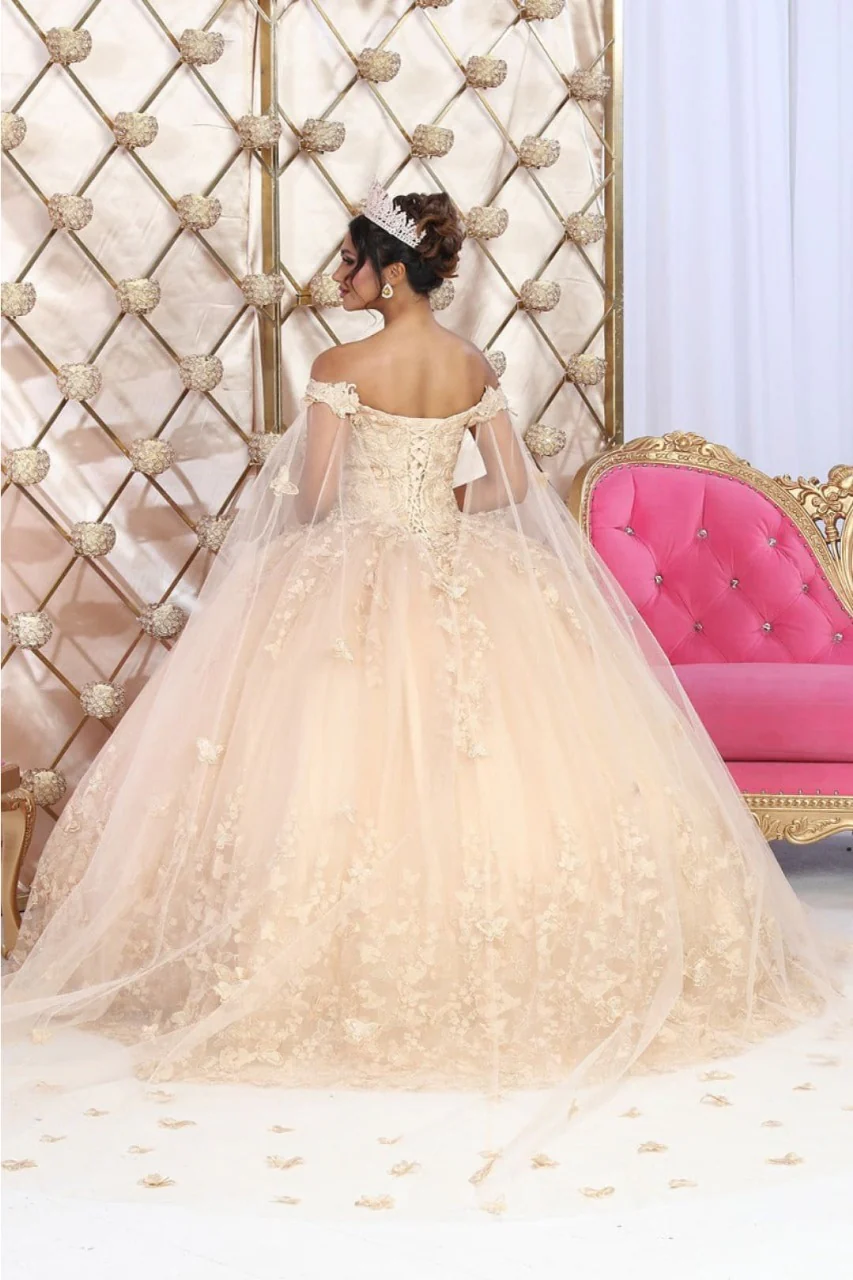 Layla K LK236 Sweetheart Lace up Back 3D Embellished Quince Gown - Image 9