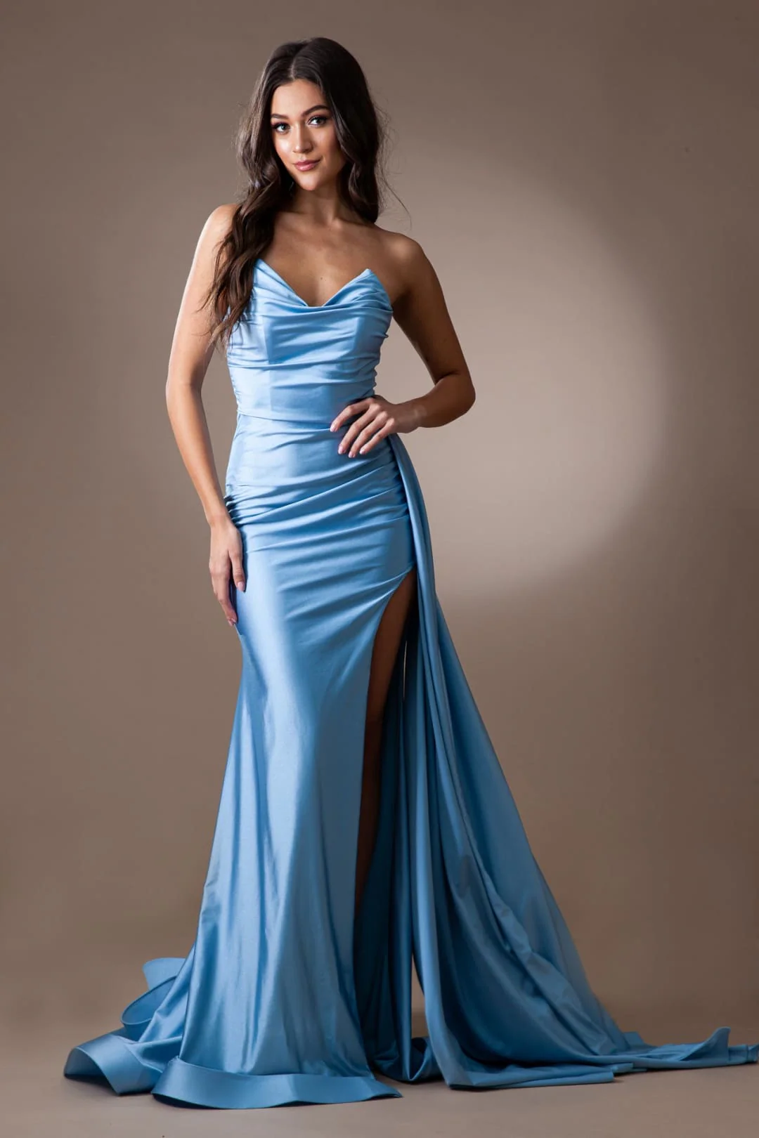 Vintage Blue Bridesmaid Dresses-Inexpensive Side Cape - Image 6