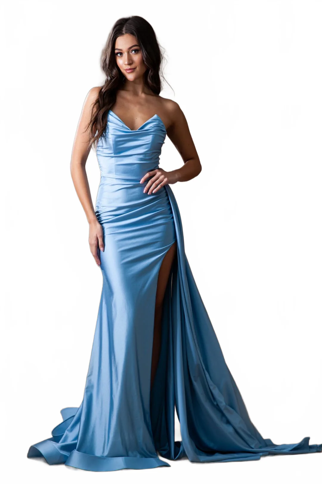 Vintage Blue Bridesmaid Dresses-Inexpensive Side Cape - Image 8