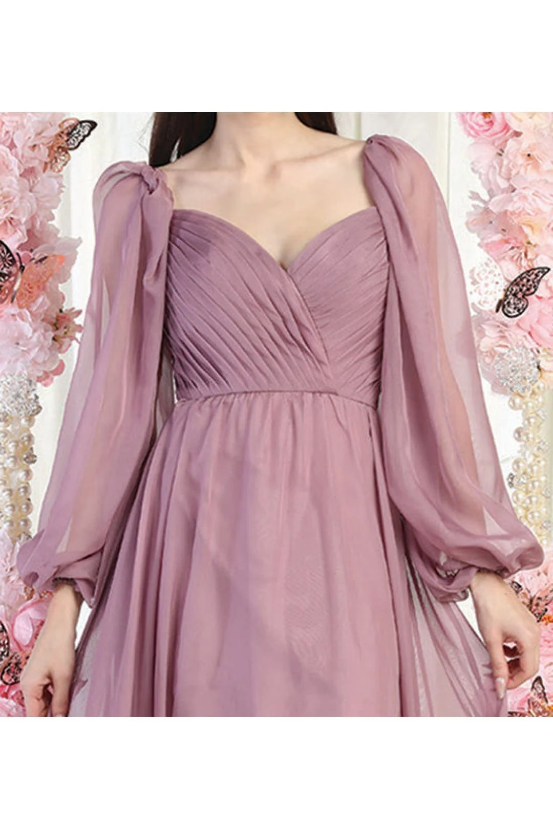 Vintage Dress Style Retro Outfit in Mauve By MQ1990 - Image 3
