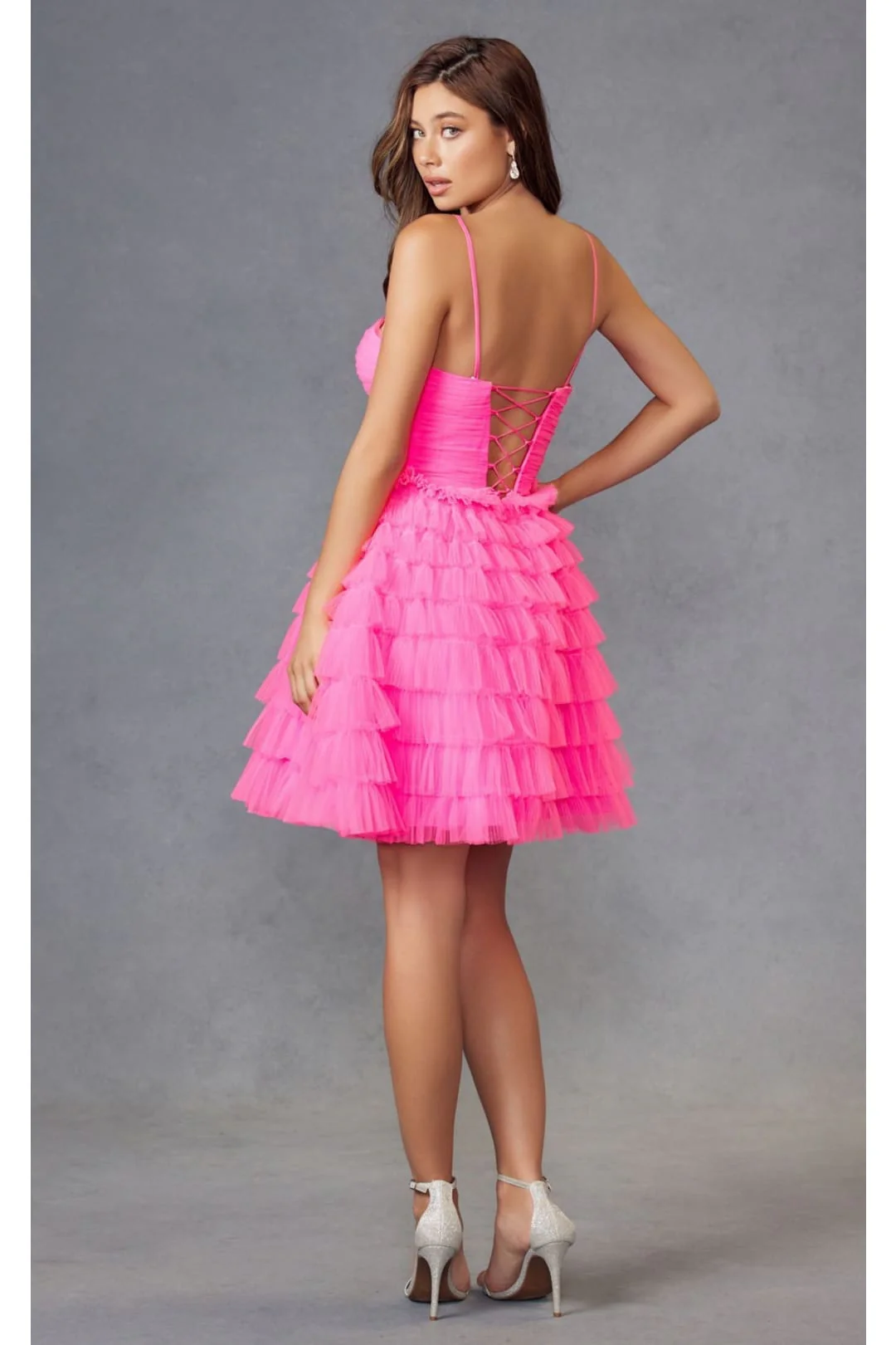 Vintage Dress Style Retro Outfit in Neon Pick By Juliet JT921H - Image 4