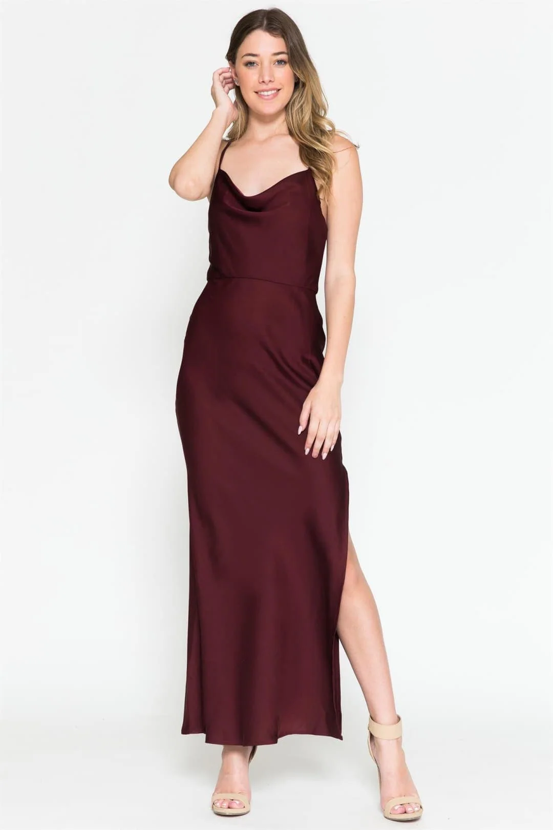 Vintage Dress Style Retro Outfit in Wine By Amelia Couture 6115