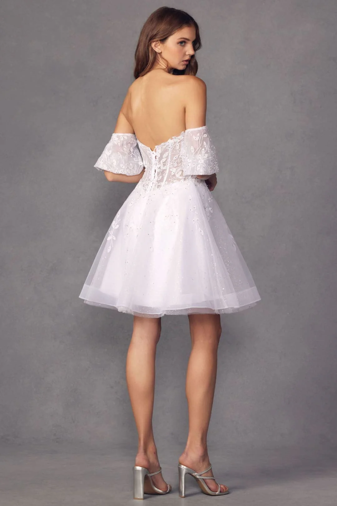 White Bridesmaid Dresses-Inexpensive Juliet 909 Sweetheart Corset - Image 3