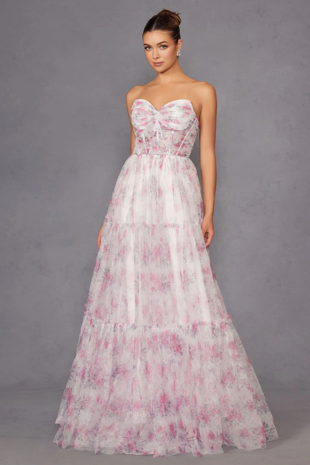 White/Pink Wedding Guest Dress Black Tie Formal Gown Plus Size JT2507A - Image 7