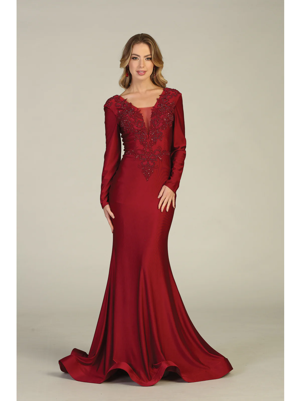 Wholesale Mother of the Bride Dresses MQ1772 in Rust - Image 4