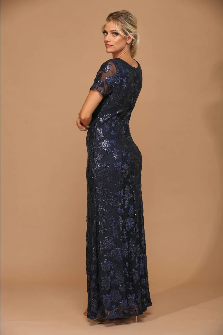 Wholesale Mother of the Bride Dresses 3456 in Navy - Image 2