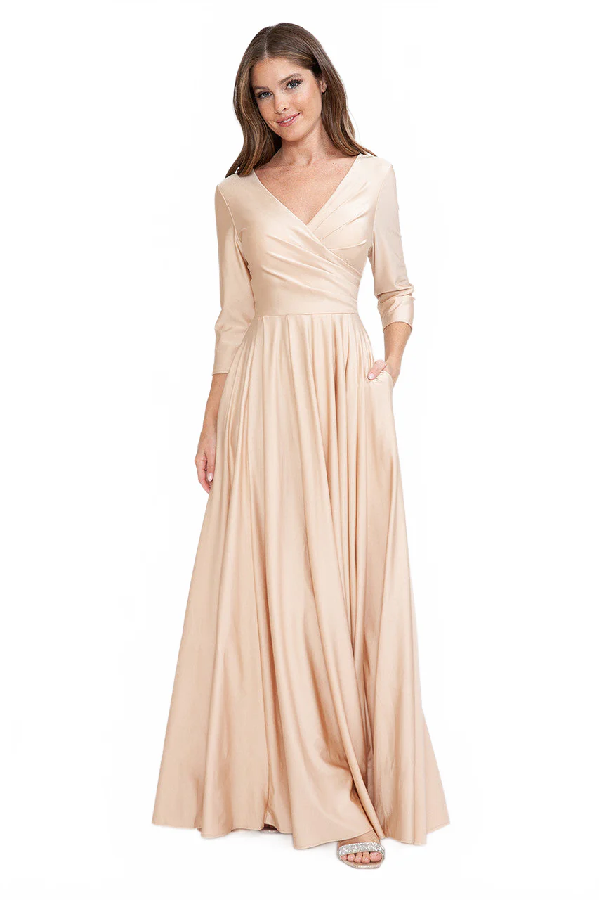 Wholesale Mother of the Bride Dresses 5243 in Champagne Gold - Image 7