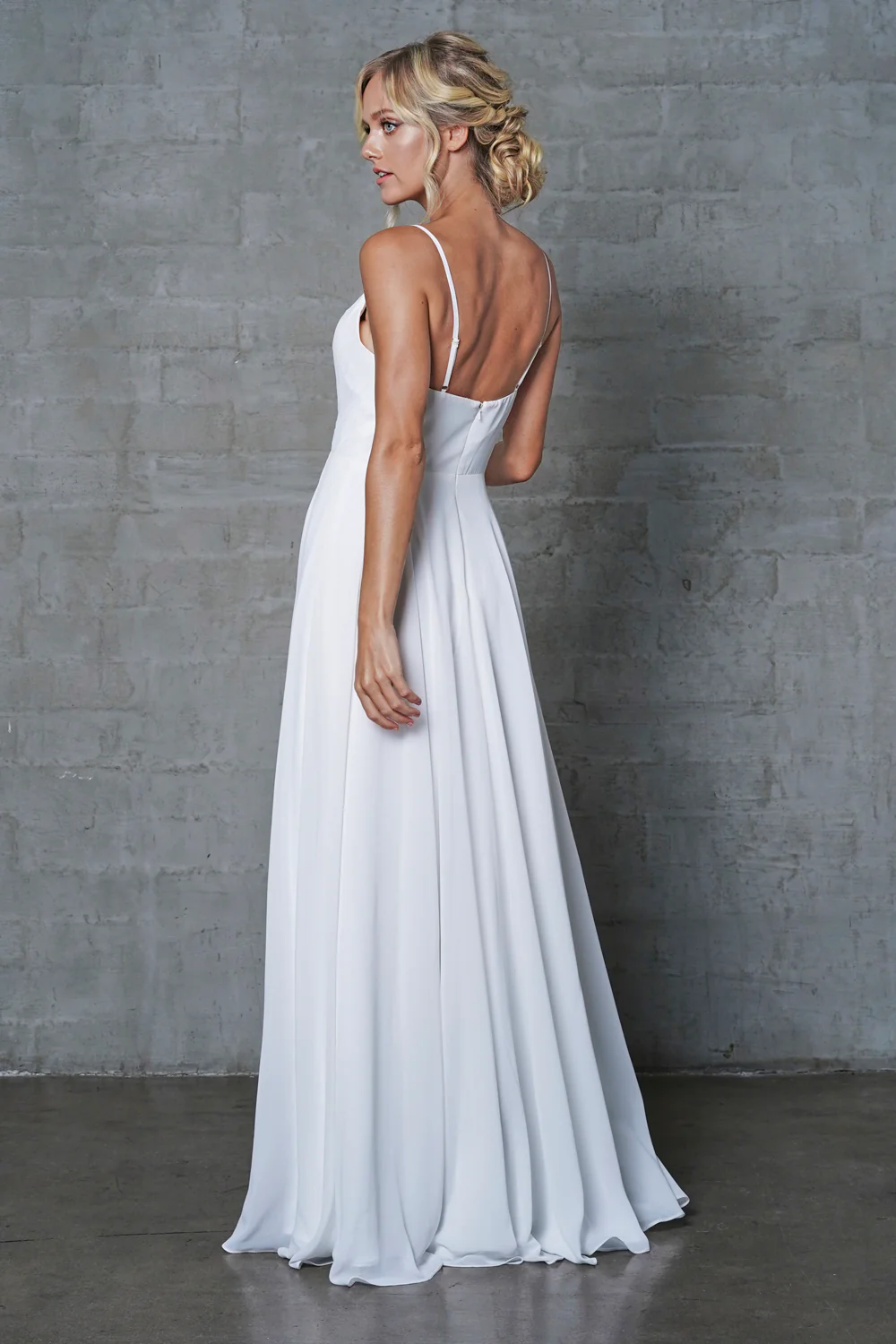 Grey Bridesmaid Dresses-Inexpensive Amelia Couture 477 Straps Prom - Image 4