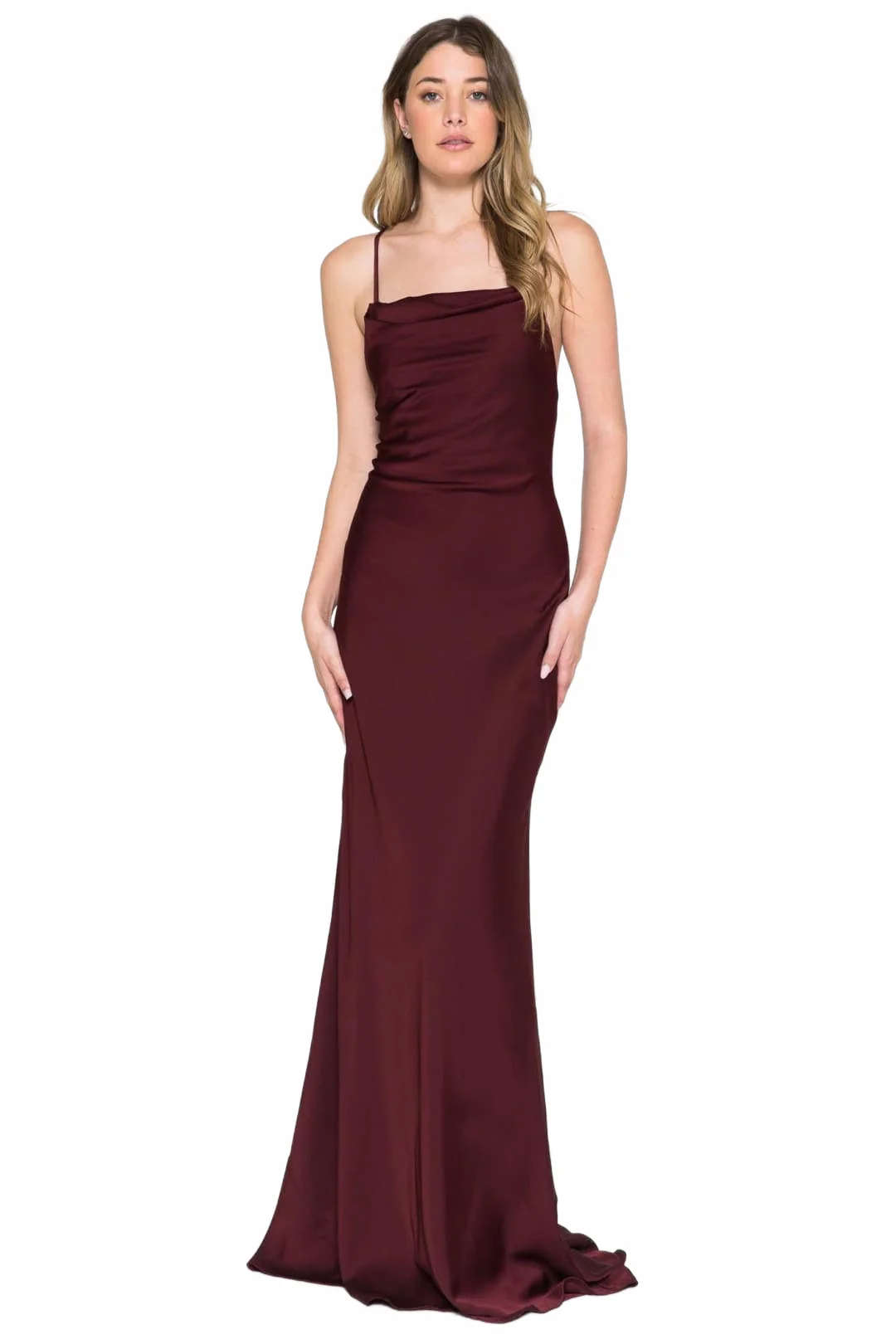 Wine Bridesmaid Dresses-Inexpensive Amelia Couture 6111 Classy - Image 4