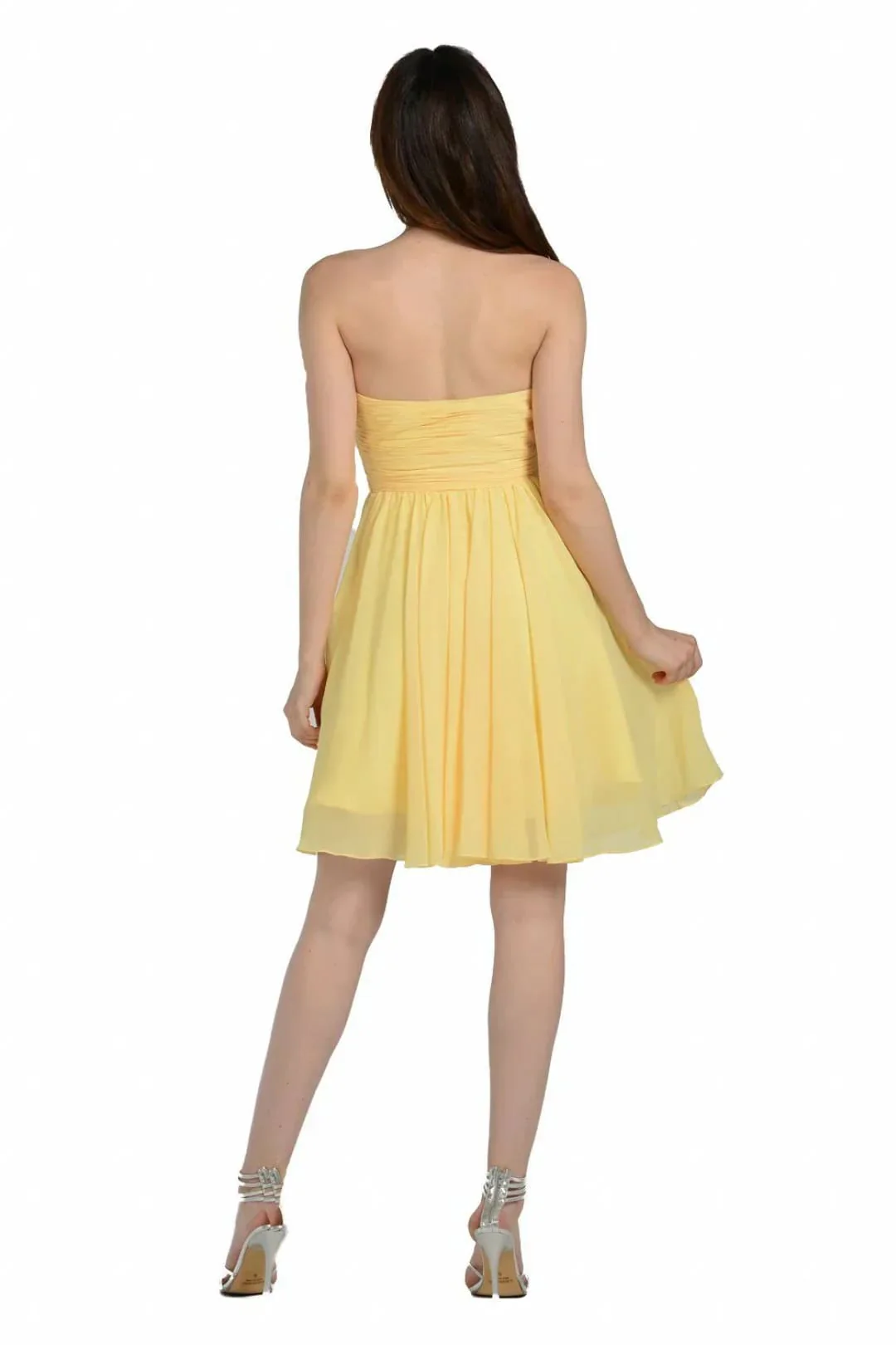 Yellow Bridesmaid Dresses - Inexpensive 6744 Ruched Strapless - Image 2